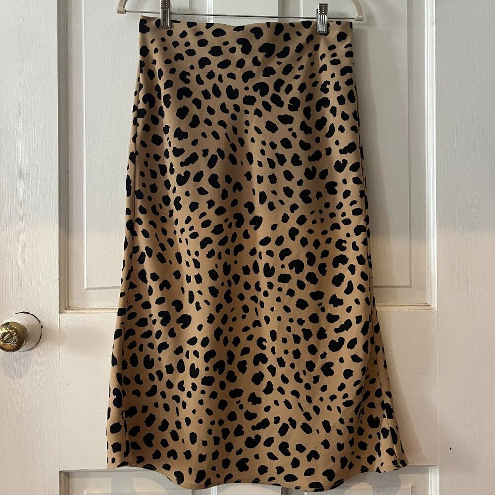 Trendy Cheetah Print Slip Skirt - Rachel Zoe - Size S